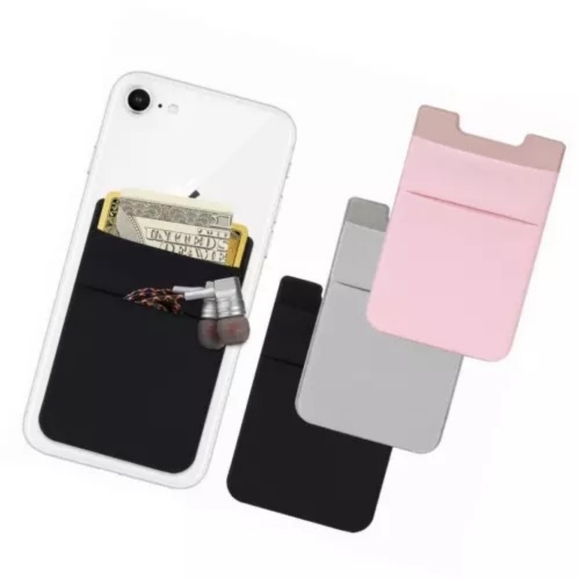 Set of 3 Phone Adhesive Sticker Credit Card Holder - Picture 3 of 12